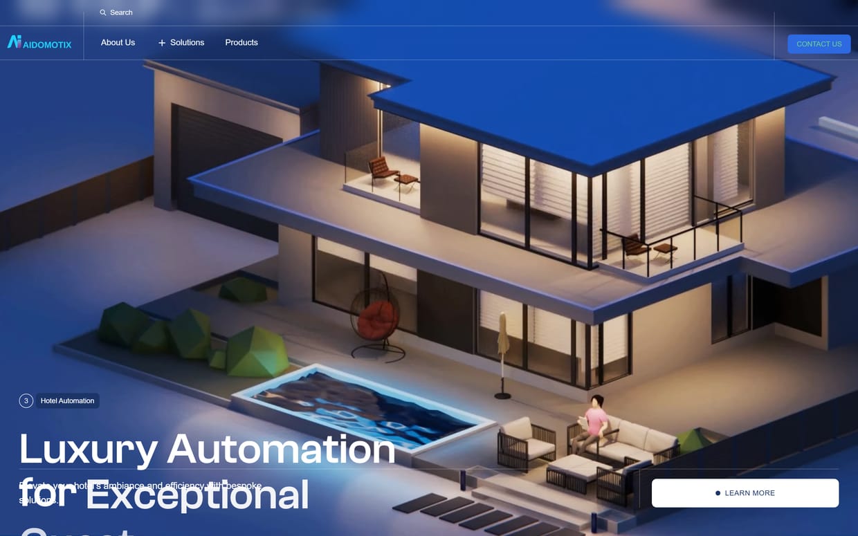 Aidomotix home page, further down
