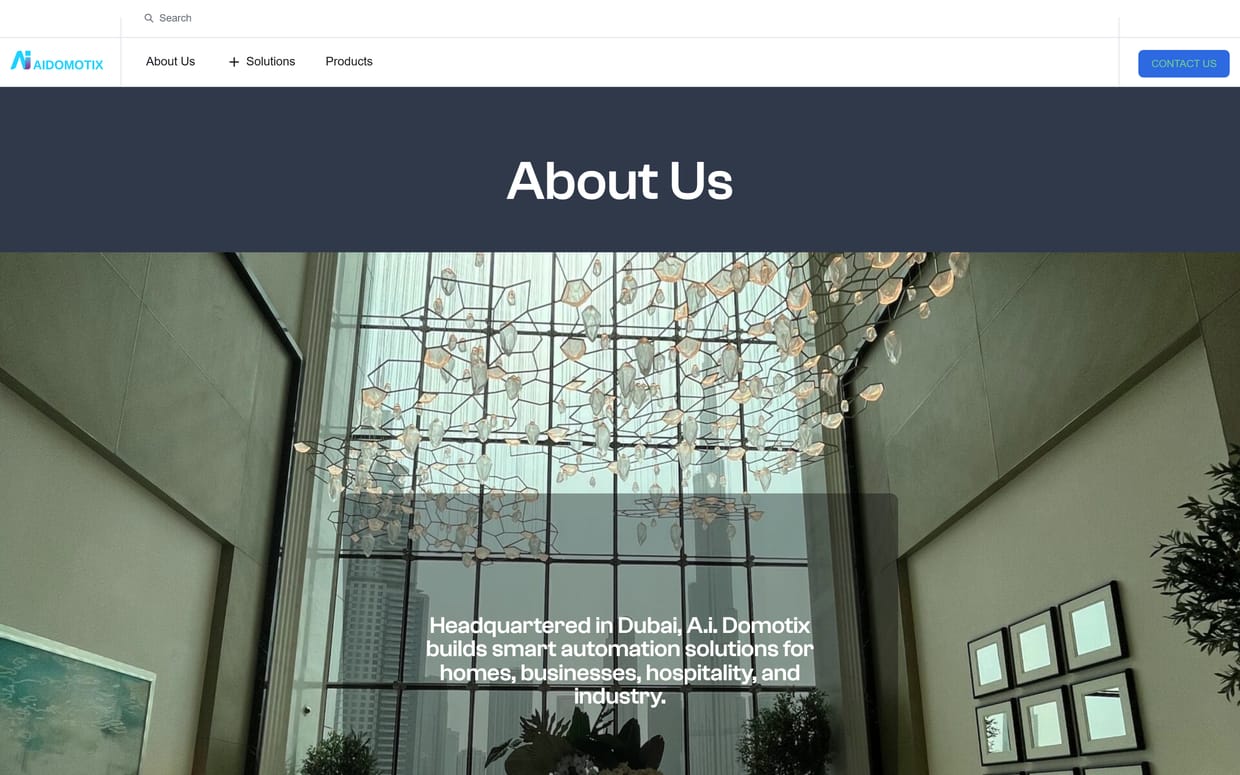 Aidomotix interior page: About us